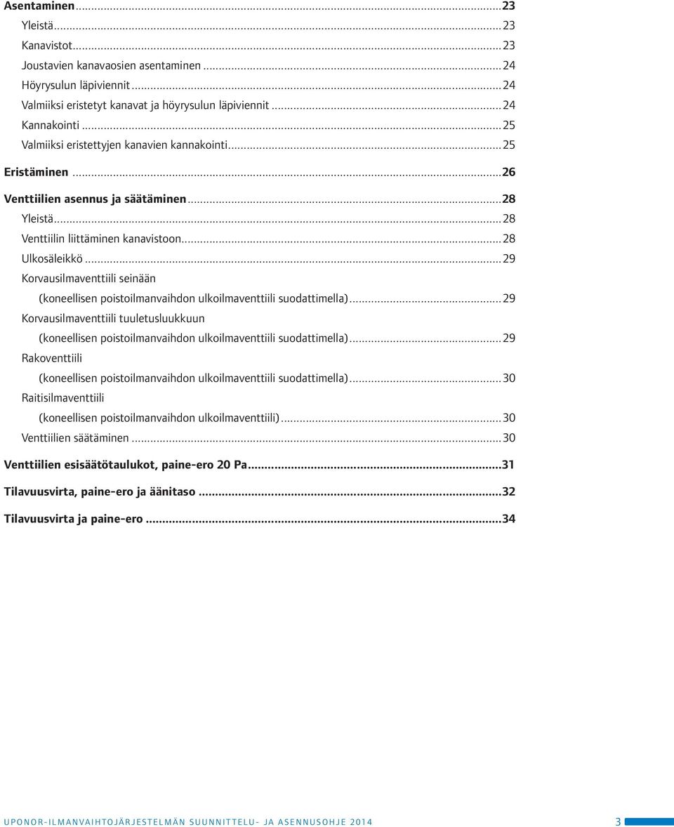 ..29 Korvausilmaventtiili seinään (koneellisen poistoilmanvaihdon ulkoilmaventtiili suodattimella).