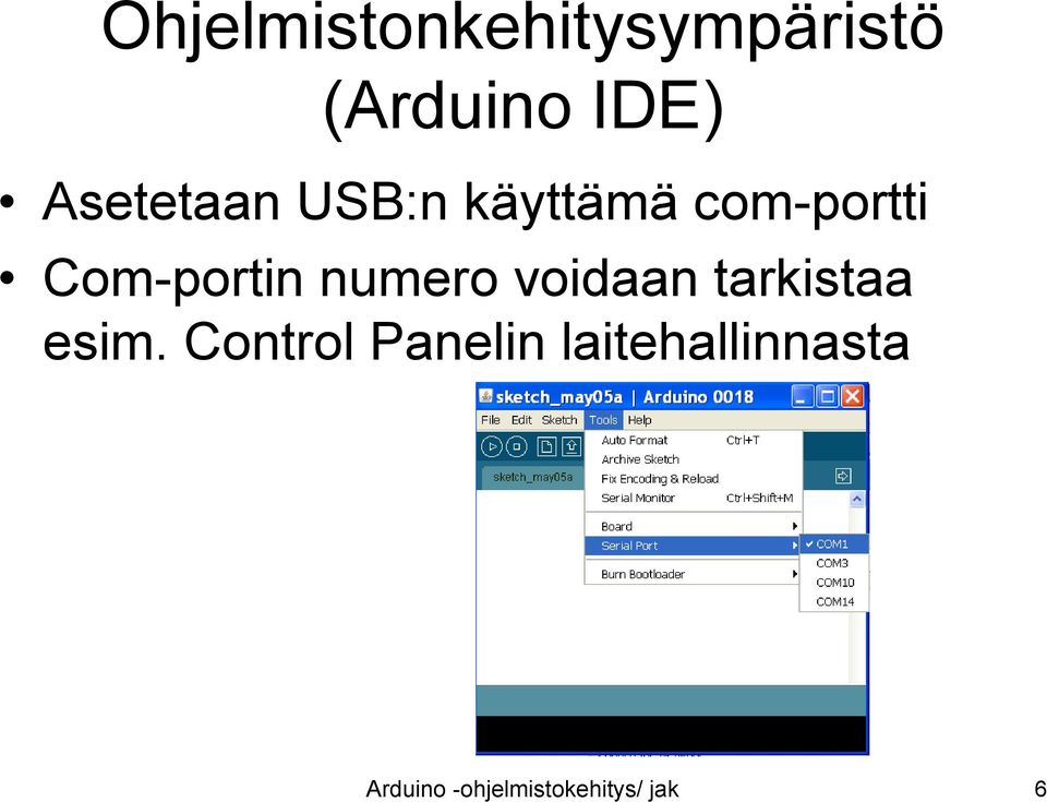esim. Control Panelin