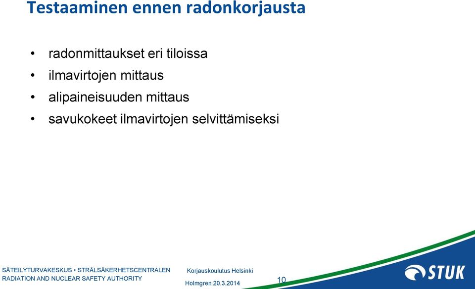 ilmavirtojen mittaus alipaineisuuden