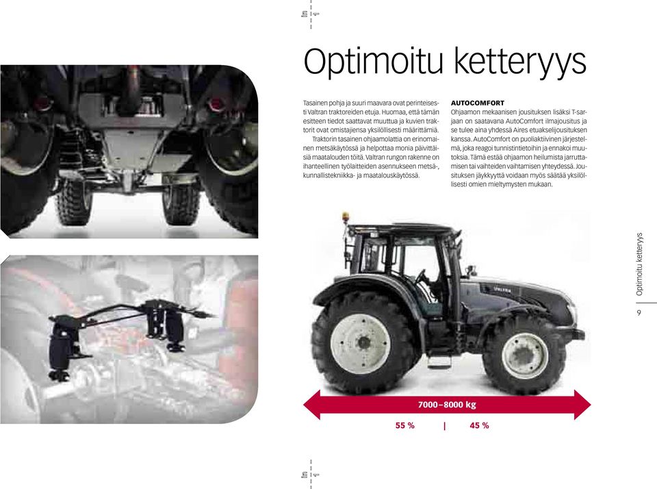 Traktor tasaen ohjaamolattia on eromaen metsäkäytössä ja helpottaa monia päivittäisiä maatalouden töitä.
