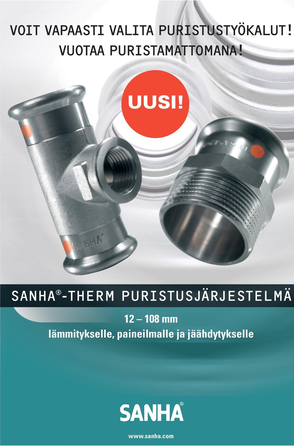 SANHA -THERM PURISTUSJÄRJESTELMÄ 12 108 mm