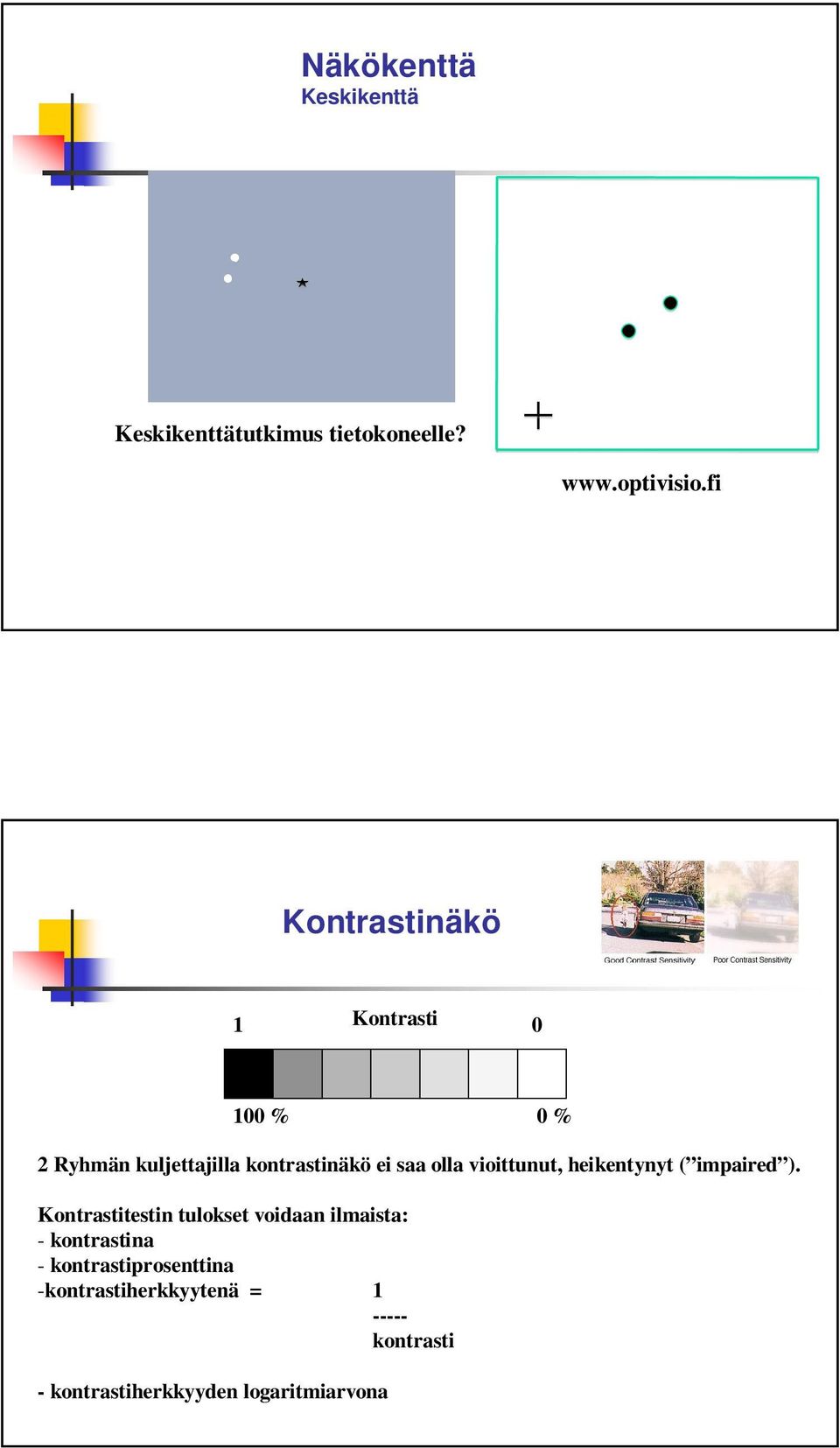 vioittunut, heikentynyt ( impaired ).