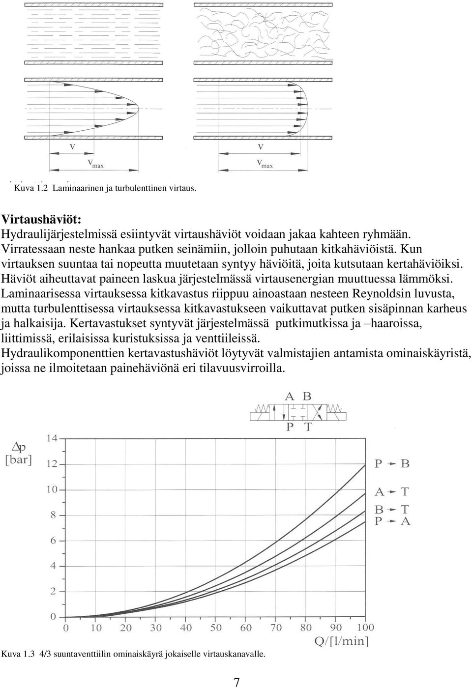 Häviöt aiheuttavat paineen laskua järjestelmässä virtausenergian muuttuessa lämmöksi.