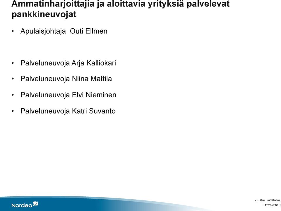 Arja Kalliokari Palveluneuvoja Niina Mattila