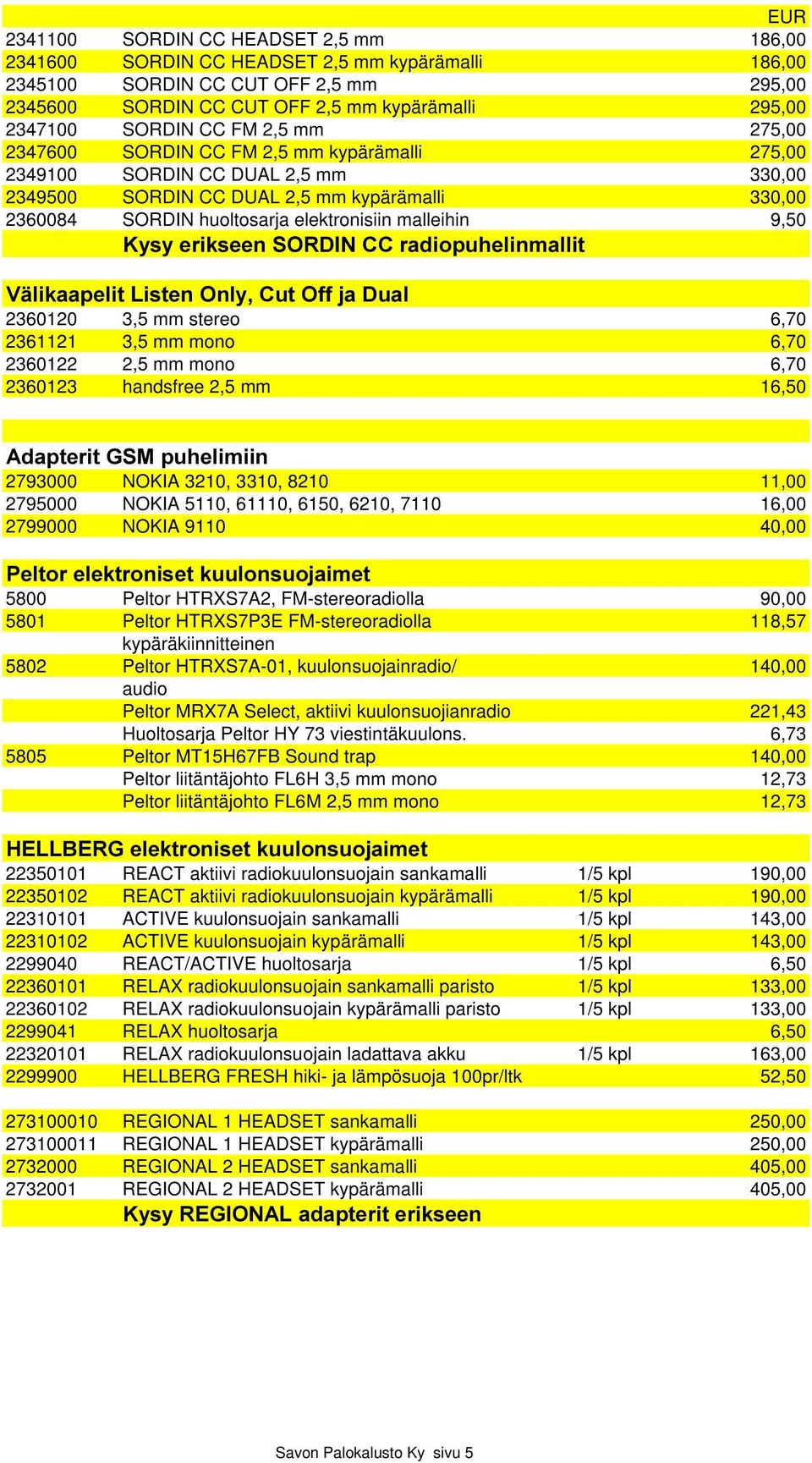 elektronisiin malleihin 9,50.