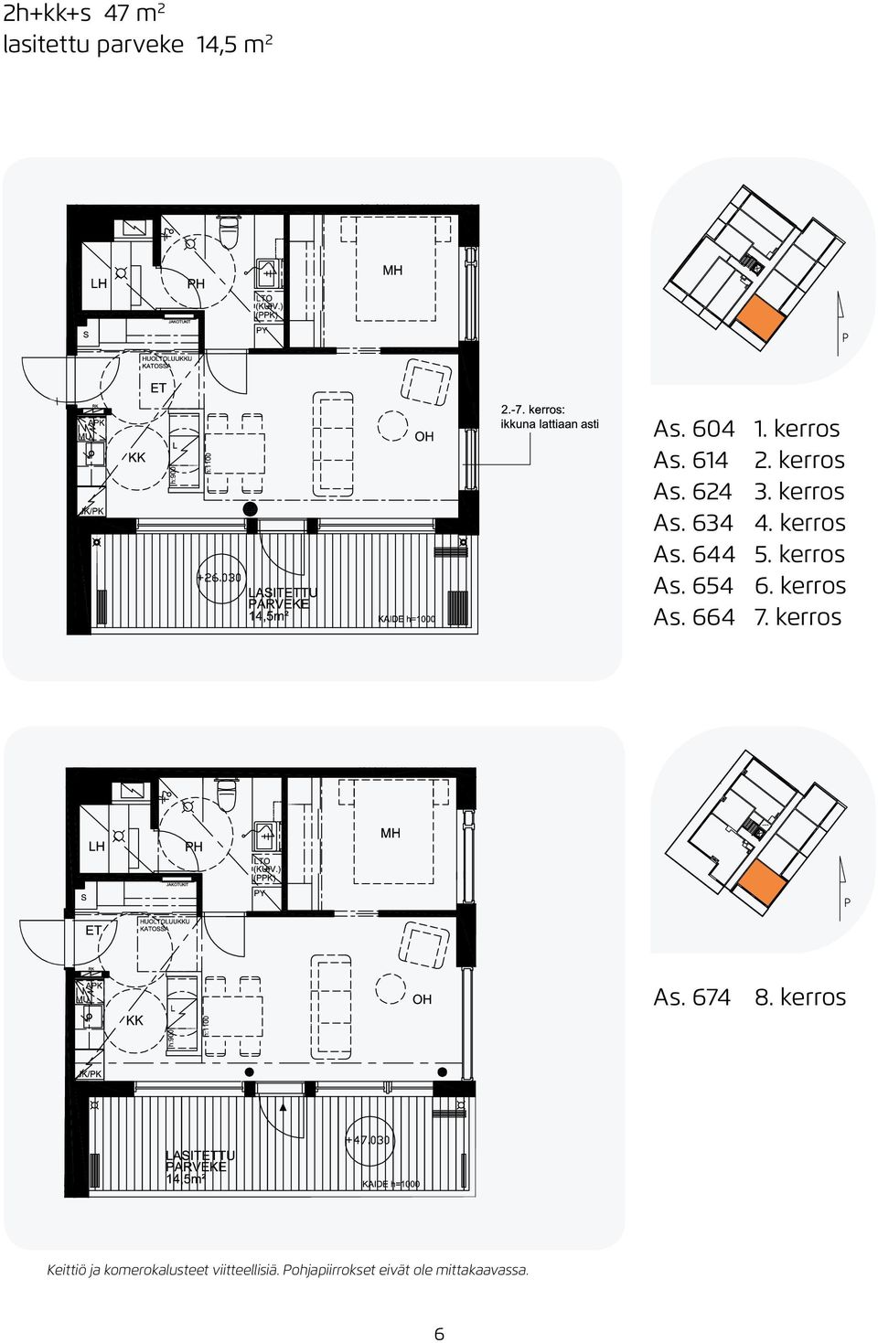 kerros As. 654 6. kerros As. 664 7. kerros As. 674 8.