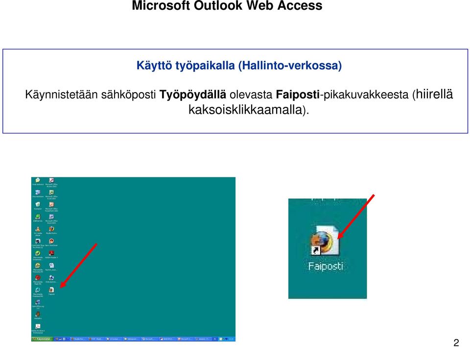 sähköposti Työpöydällä olevasta
