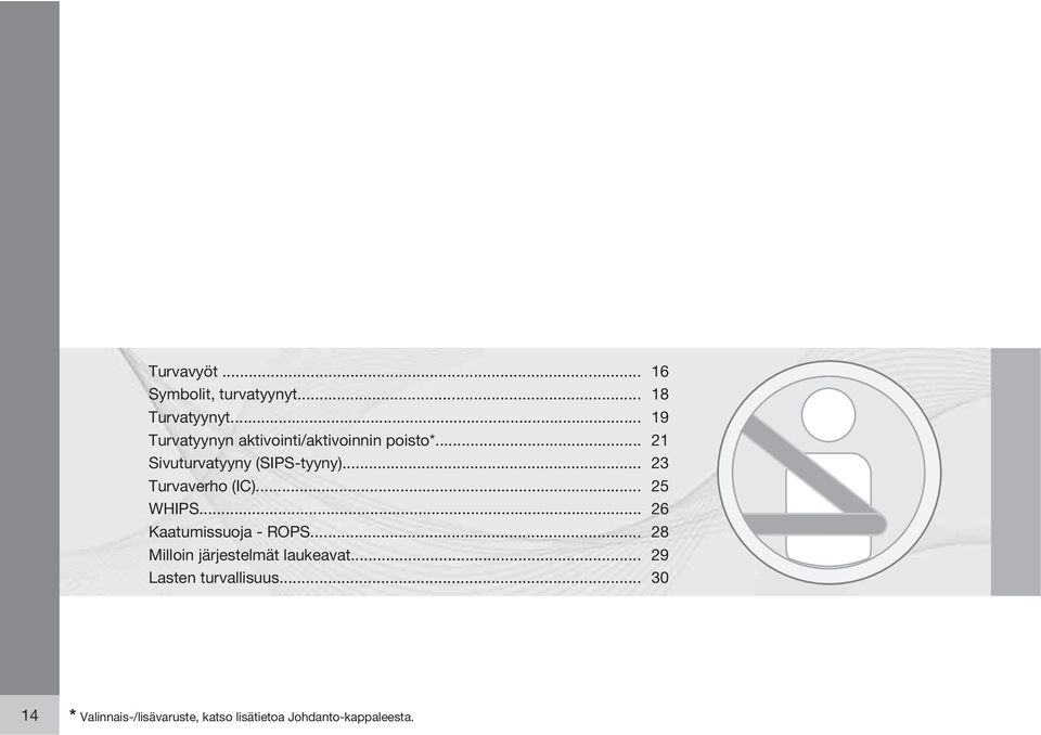 .. 23 Turvaverho (IC)... 25 WHIPS... 26 Kaatumissuoja - ROPS.
