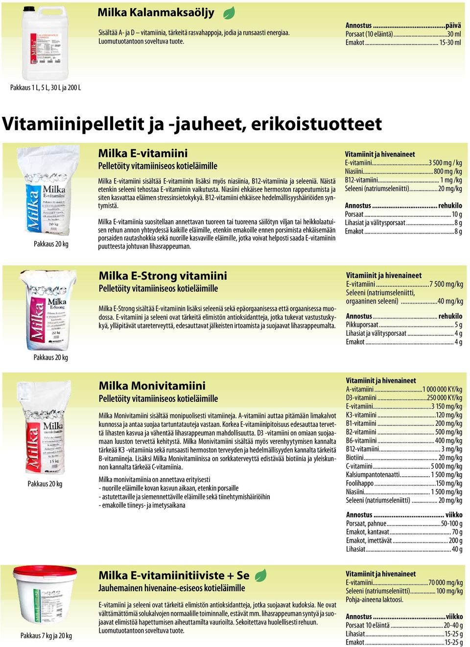 E-vitamiinin lisäksi myös niasiinia, B12-vitamiinia ja seleeniä. Näistä etenkin seleeni tehostaa E-vitamiinin vaikutusta.