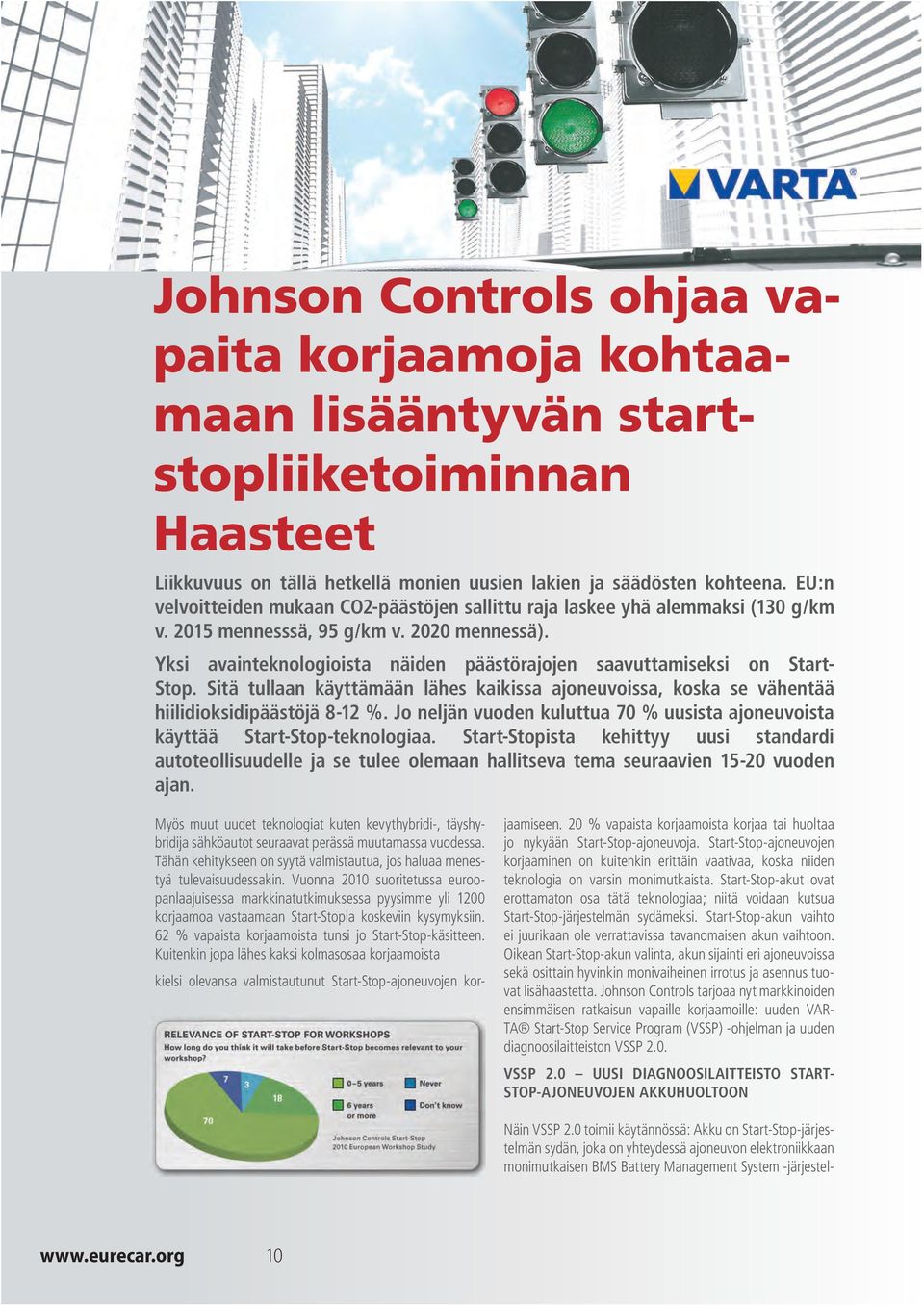 Yksi avainteknologioista näiden päästörajojen saavuttamiseksi on Start- Stop. Sitä tullaan käyttämään lähes kaikissa ajoneuvoissa, koska se vähentää hiilidioksidipäästöjä 8-12 %.