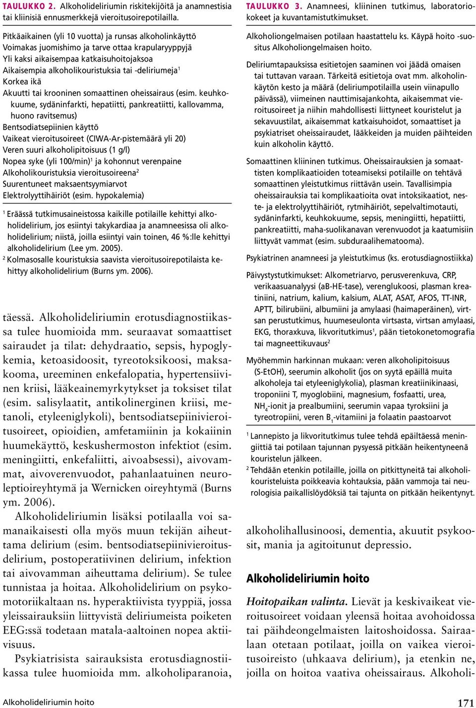 Korkea ikä Akuutti tai krooninen somaattinen oheissairaus (esim.