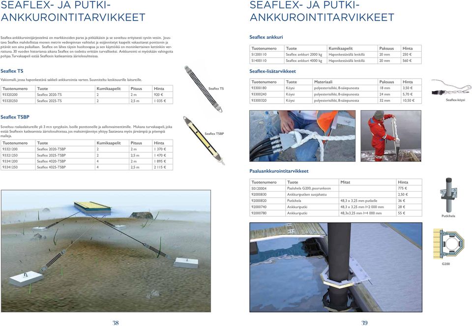 Seaflex on lähes täysin huoltovapaa ja sen käyttöikä on moninkertainen kettinkiin verrattuna. 30 vuoden historiansa aikana Seaflex on todettu erittäin turvalliseksi.