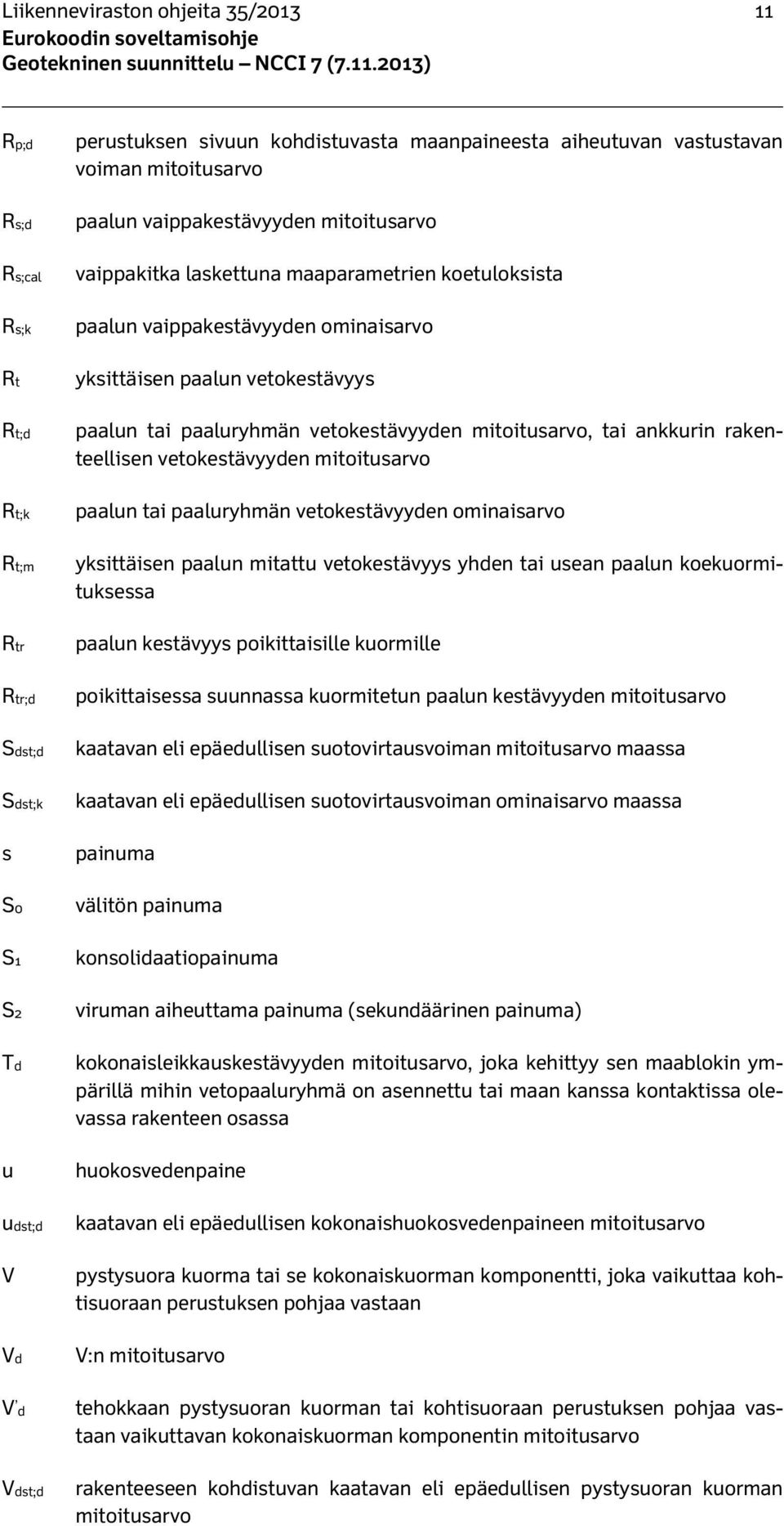 tai paaluryhmän vetokestävyyden mitoitusarvo, tai ankkurin rakenteellisen vetokestävyyden mitoitusarvo paalun tai paaluryhmän vetokestävyyden ominaisarvo yksittäisen paalun mitattu vetokestävyys