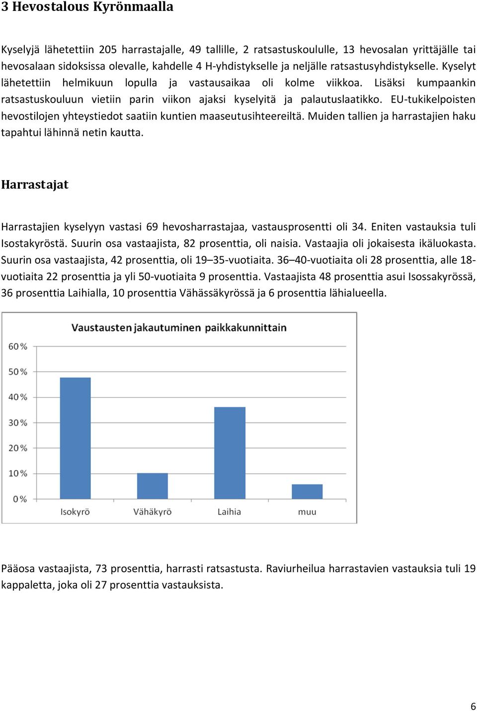 EU-tukikelpoisten hevostilojen yhteystiedot saatiin kuntien maaseutusihteereiltä. Muiden tallien ja harrastajien haku tapahtui lähinnä netin kautta.