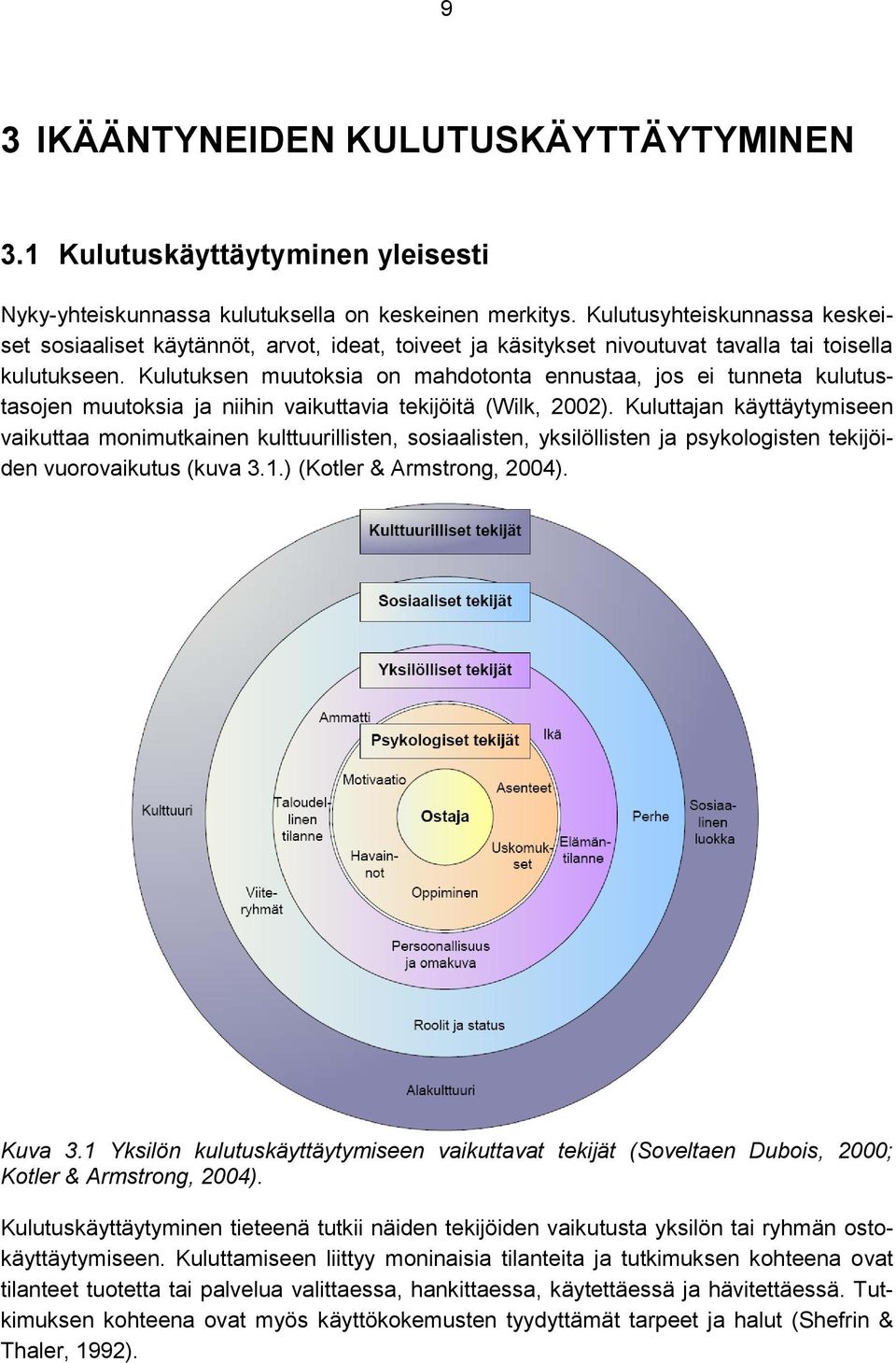 Kulutuksen muutoksia on mahdotonta ennustaa, jos ei tunneta kulutustasojen muutoksia ja niihin vaikuttavia tekijöitä (Wilk, 2002).