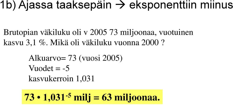 Mikä oli väkiluku vuonna 2000?