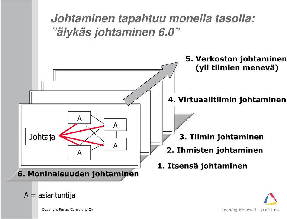 Virtuaalitiimin johtaminen Johtaja A A A A 6.