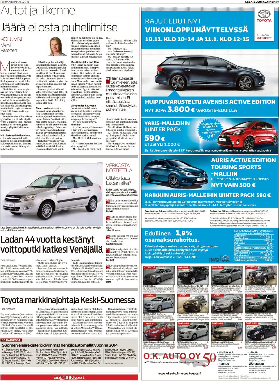 Ei-vielä-tuttu kaupunginosa tuo monenlaista ihmetystä eteen päivittäin. Liikenteessäkin sitä valpastuu, kun ei voi ajella automaattiohjauksella.