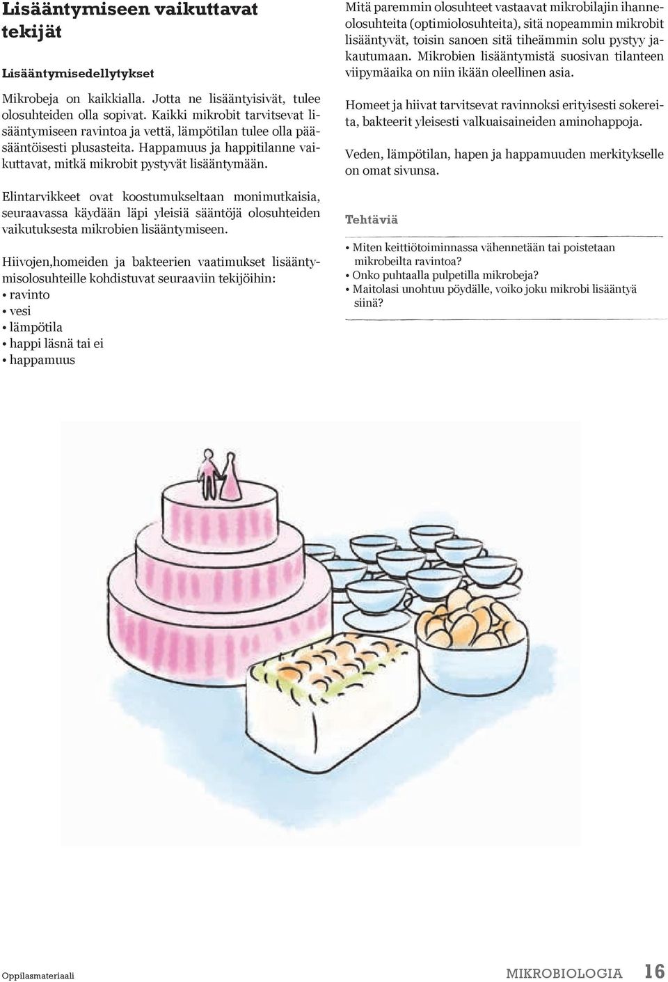 Elintarvikkeet ovat koostumukseltaan monimutkaisia, seuraavassa käydään läpi yleisiä sääntöjä olosuhteiden vaikutuksesta mikrobien lisääntymiseen.