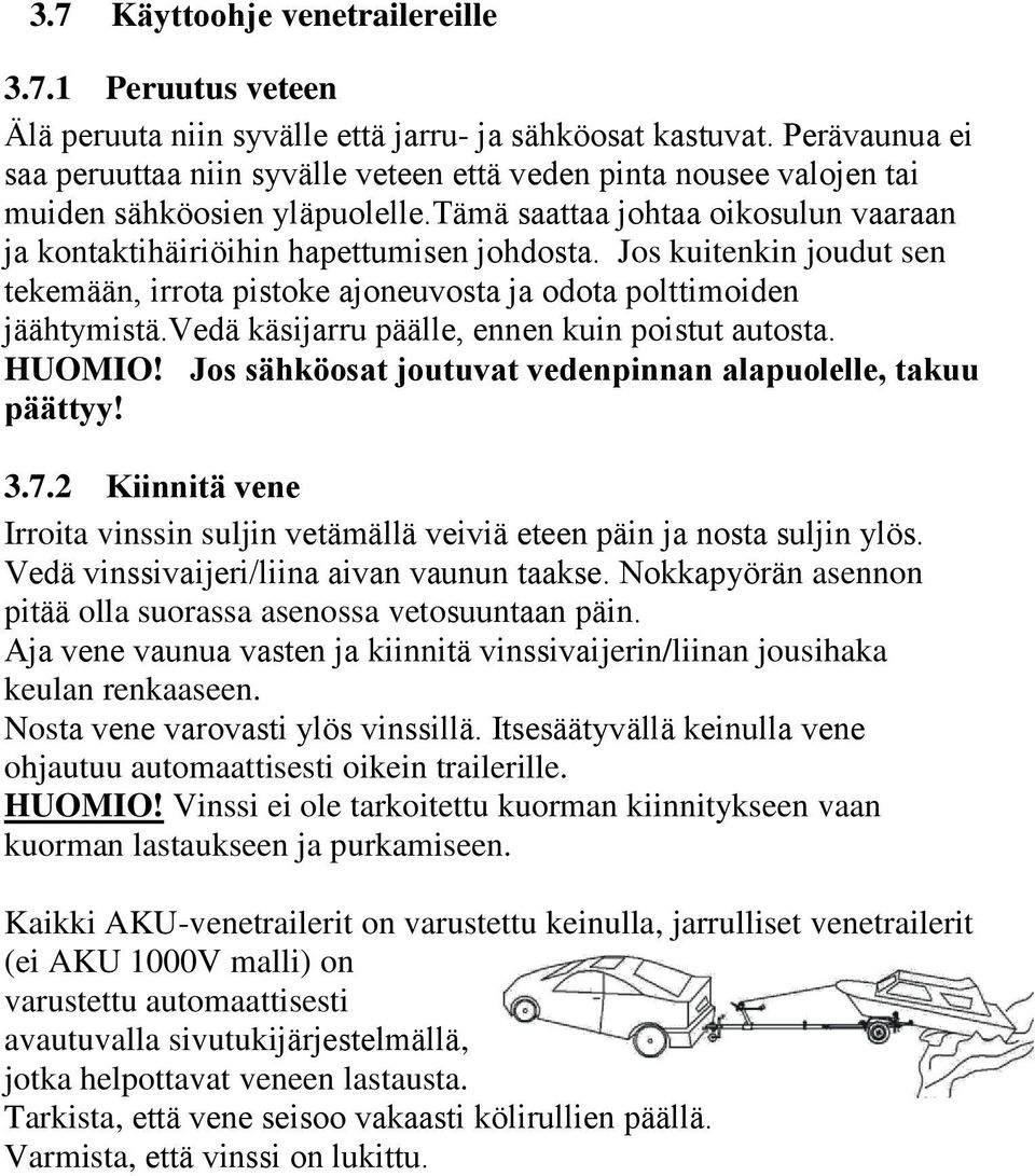 AKU PERÄVAUNUN OMISTAJAN HUOLTO- JA KÄYTTÖOPAS - PDF Free Download
