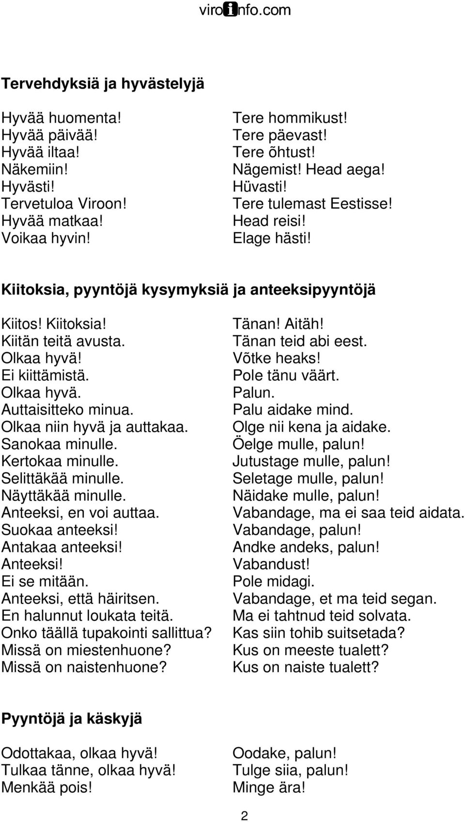 Olkaa niin hyvä ja auttakaa. Sanokaa minulle. Kertokaa minulle. Selittäkää minulle. Näyttäkää minulle. Anteeksi, en voi auttaa. Suokaa anteeksi! Antakaa anteeksi! Anteeksi! Ei se mitään.