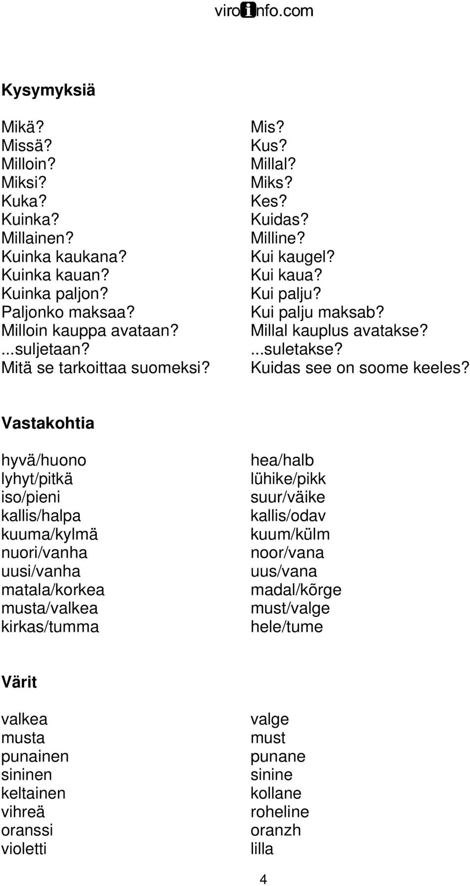 Kuidas see on soome keeles?