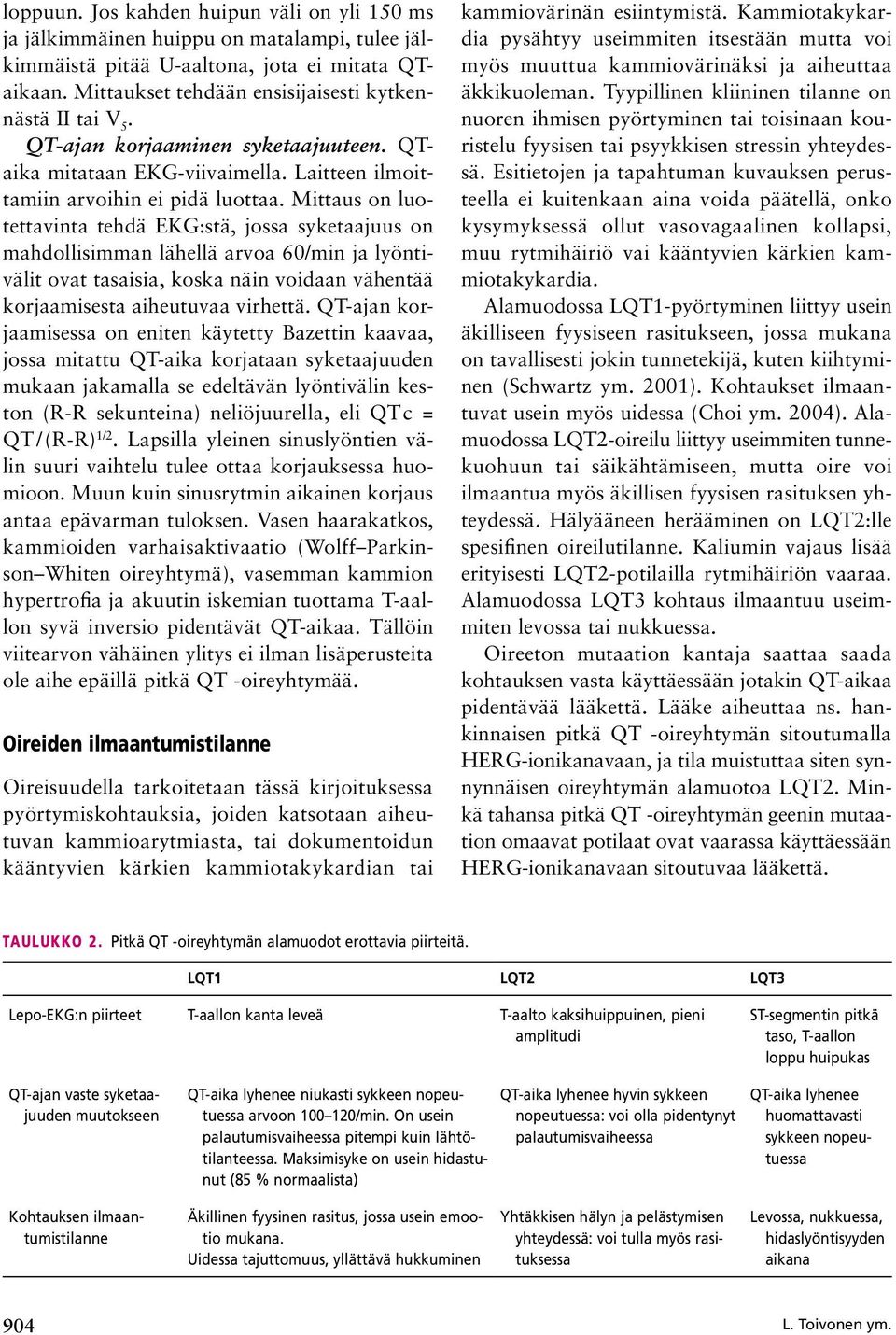Mittaus on luotettavinta tehdä EKG:stä, jossa syketaajuus on mahdollisimman lähellä arvoa 60/min ja lyöntivälit ovat tasaisia, koska näin voidaan vähentää korjaamisesta aiheutuvaa virhettä.