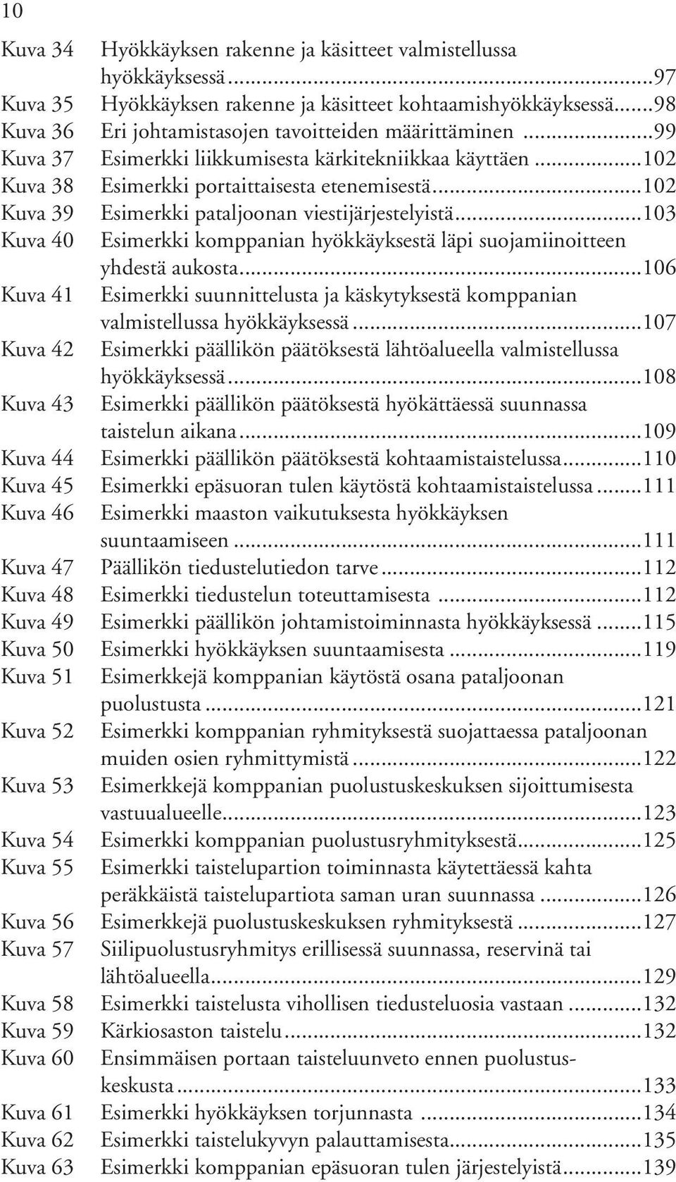 ..103 Kuva 40 Esimerkki komppanian hyökkäyksestä läpi suojamiinoitteen yhdestä aukosta...106 Kuva 41 Esimerkki suunnittelusta ja käskytyksestä komppanian valmistellussa hyökkäyksessä.