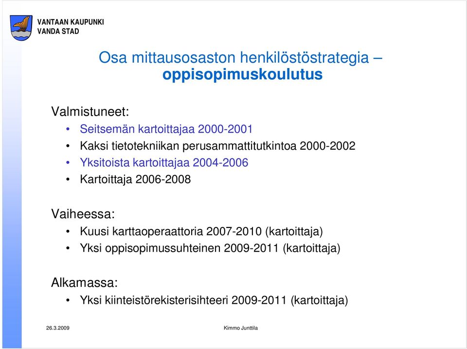 Kartoittaja 2006-2008 Vaiheessa: Kuusi karttaoperaattoria 2007-2010 (kartoittaja) Yksi