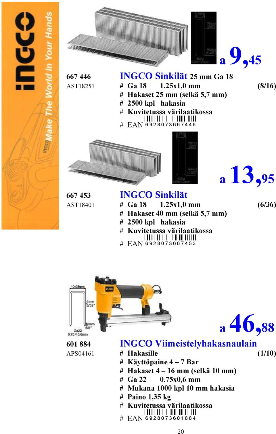 Sinkilät AST18401 # Ga 18 1.