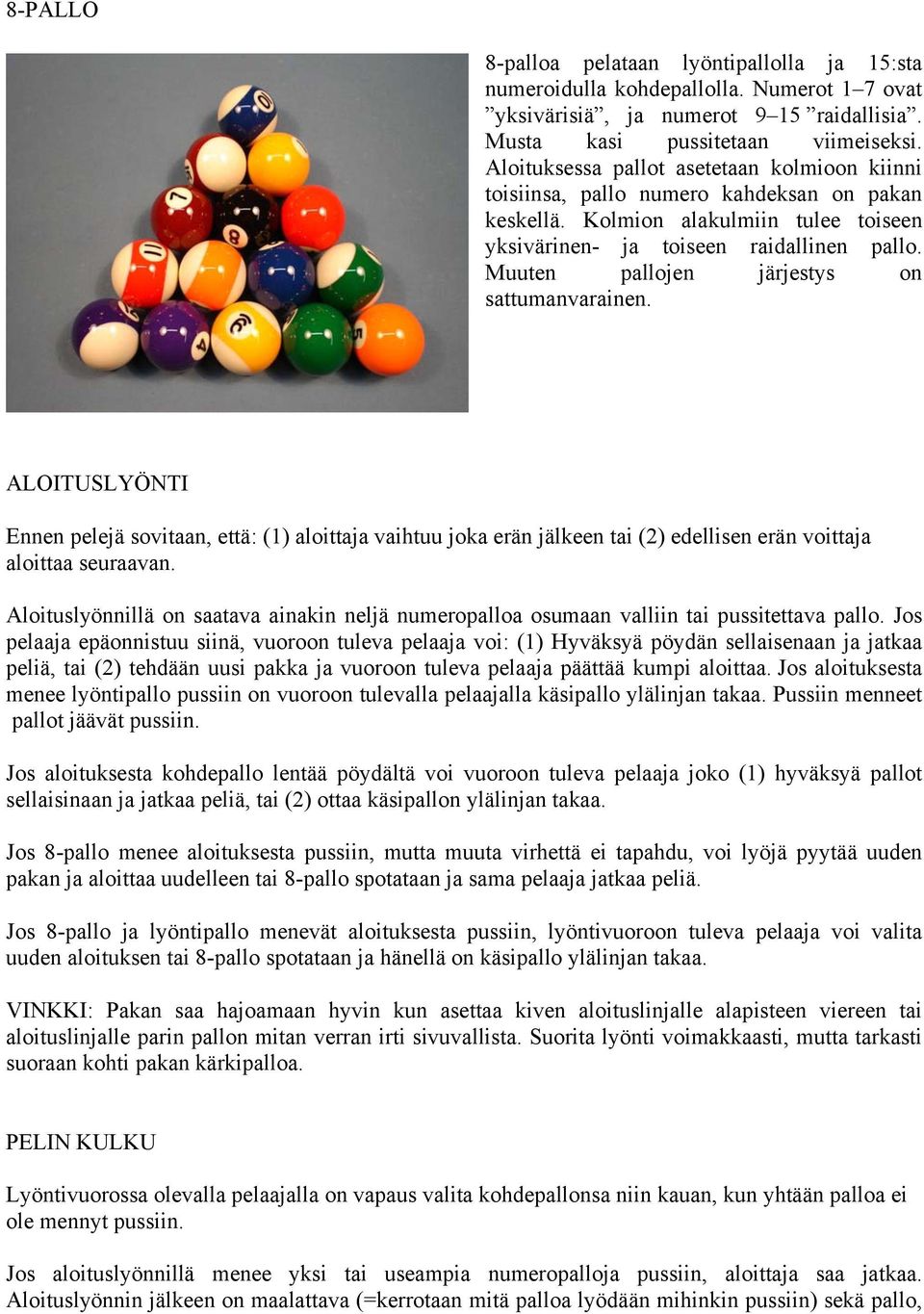 BILJARDIN ABC Suomen Biljardiliitto ry Marko Muukka - PDF Free Download