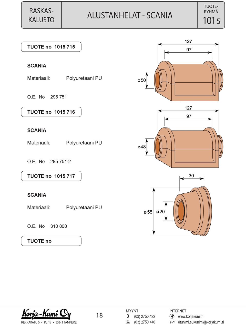 No 295 751 TUOTE no 1015 716 SCANIA  No 295 751-2