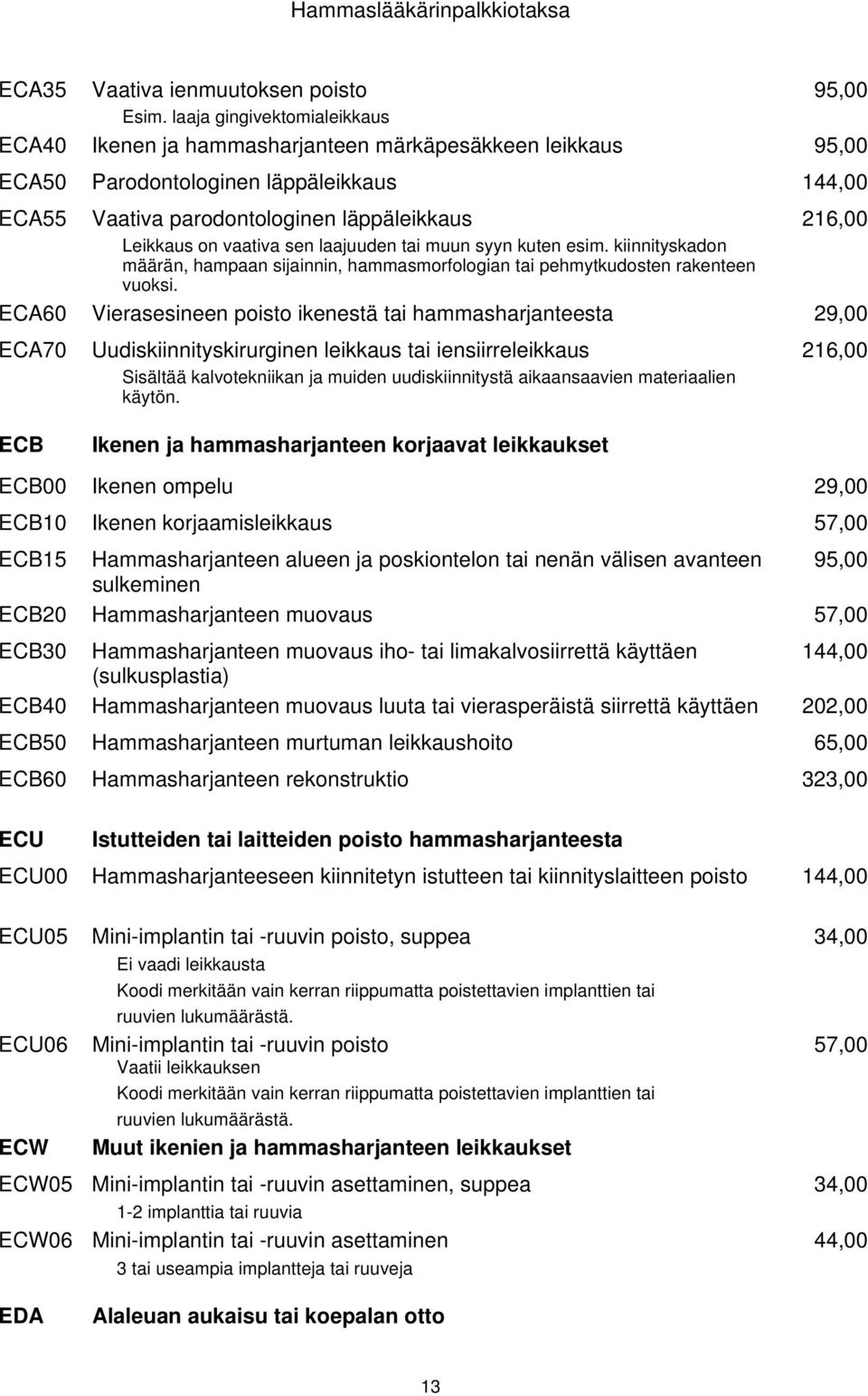 vaativa sen laajuuden tai muun syyn kuten esim. kiinnityskadon määrän, hampaan sijainnin, hammasmorfologian tai pehmytkudosten rakenteen vuoksi.