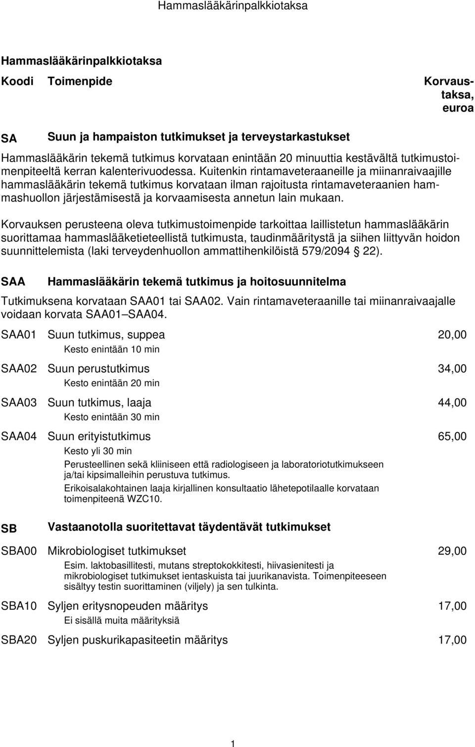 Kuitenkin rintamaveteraaneille ja miinanraivaajille hammaslääkärin tekemä tutkimus korvataan ilman rajoitusta rintamaveteraanien hammashuollon järjestämisestä ja korvaamisesta annetun lain mukaan.