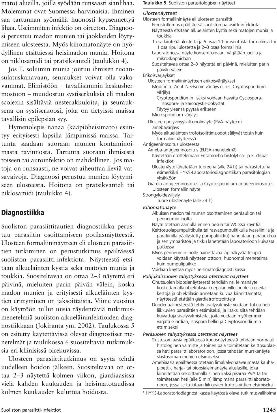 soliumin munia joutuu ihmisen ruoansulatuskanavaan, seuraukset voivat olla vakavammat.
