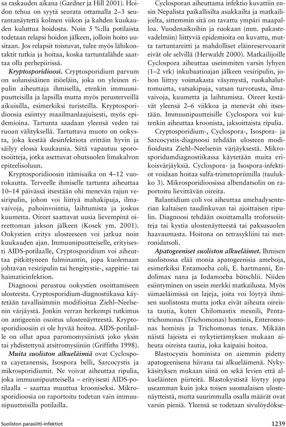 Kryptosporidioosi.