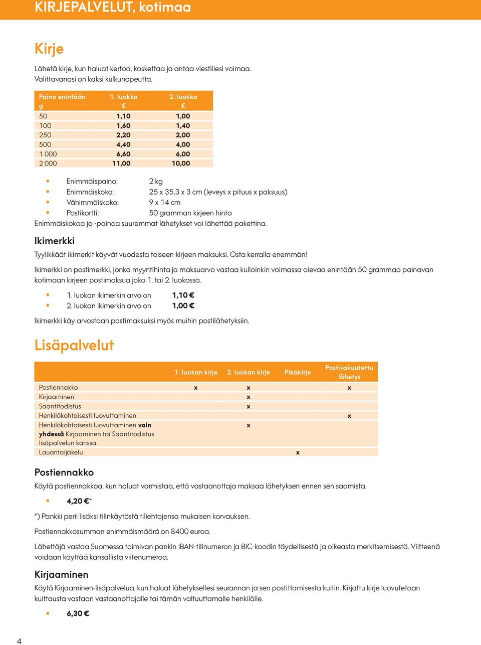 Käteispalvelujen hinnasto - PDF Ilmainen lataus