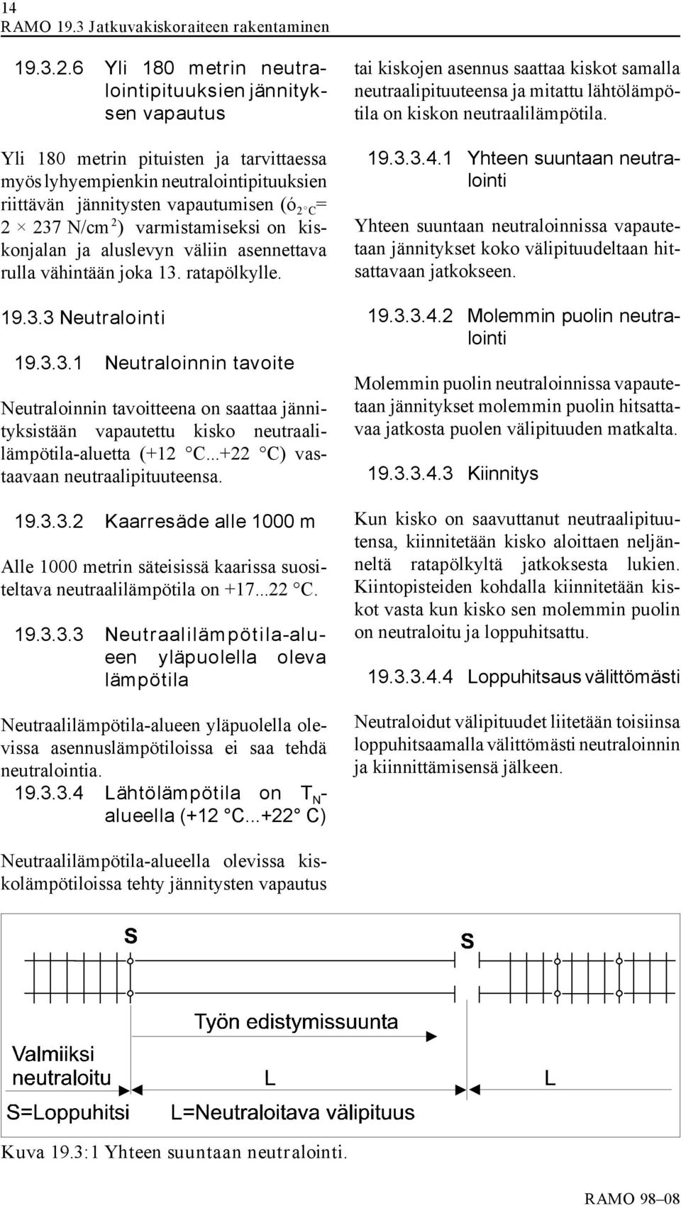 2 ) varmistamiseksi on kiskonjalan ja aluslevyn väliin asennettava rulla vähintään joka 13.
