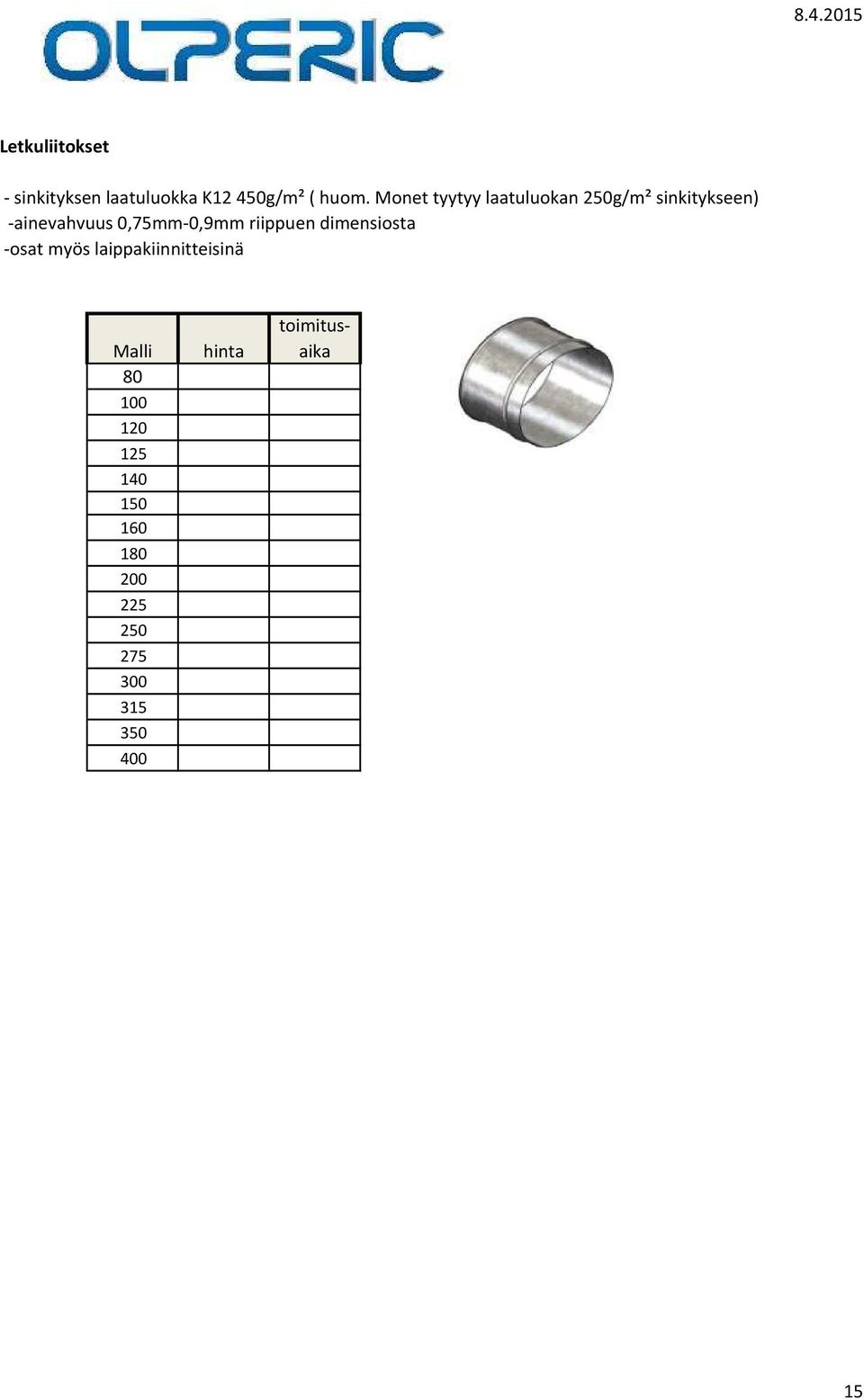 0,75mm-0,9mm riippuen dimensiosta -osat myös