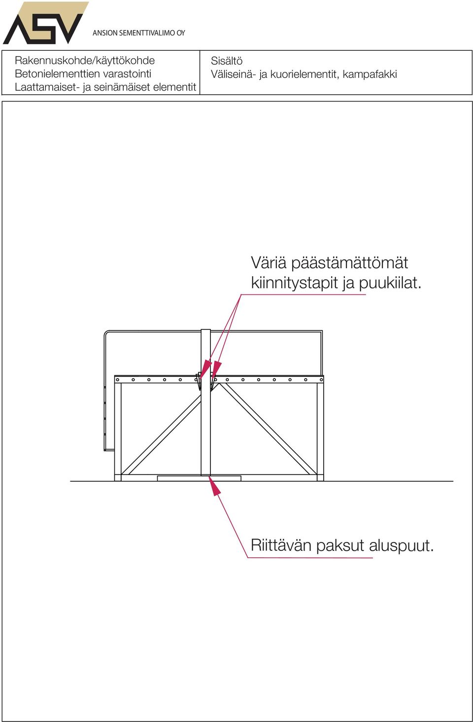 kuorielementit, kampafakki Väriä