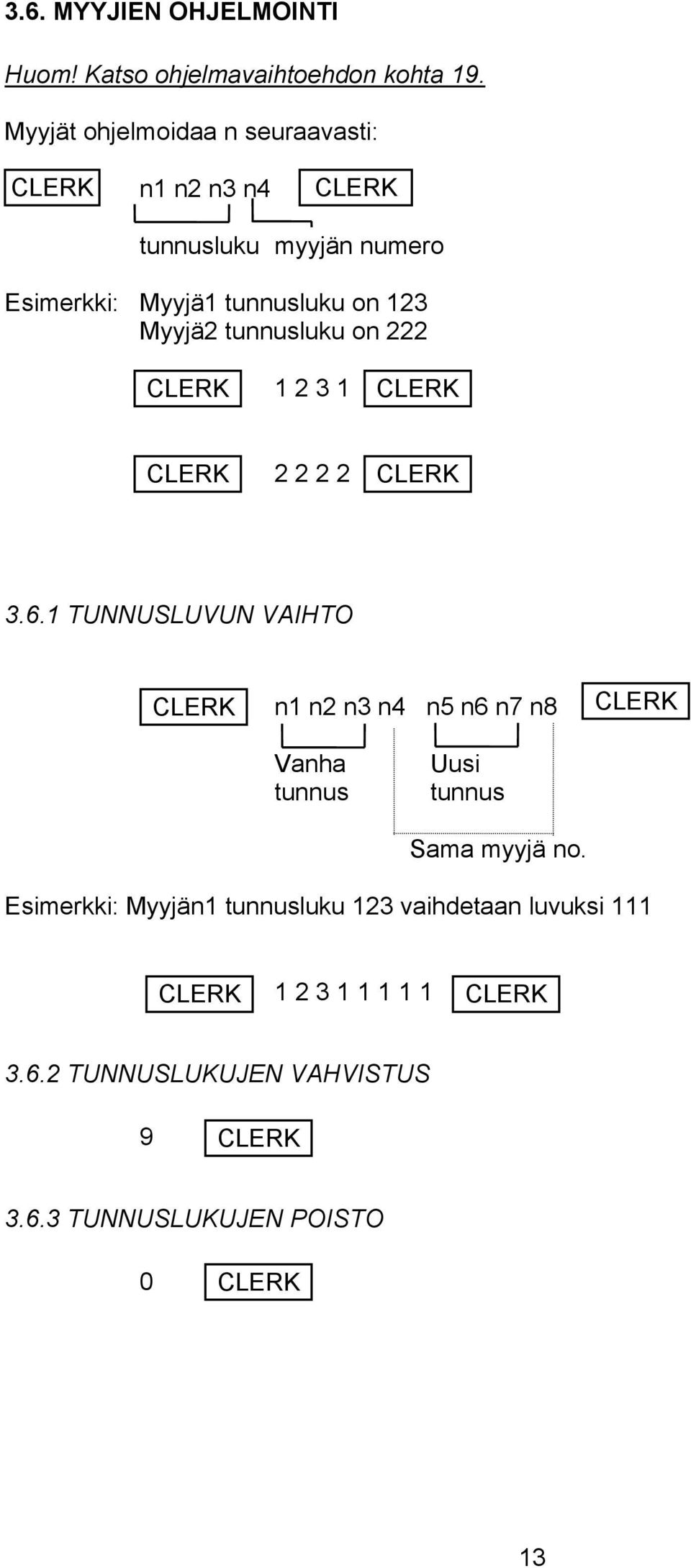 Myyjä2 tunnusluku on 222 1 2 3 1 2 2 2 2 3.6.