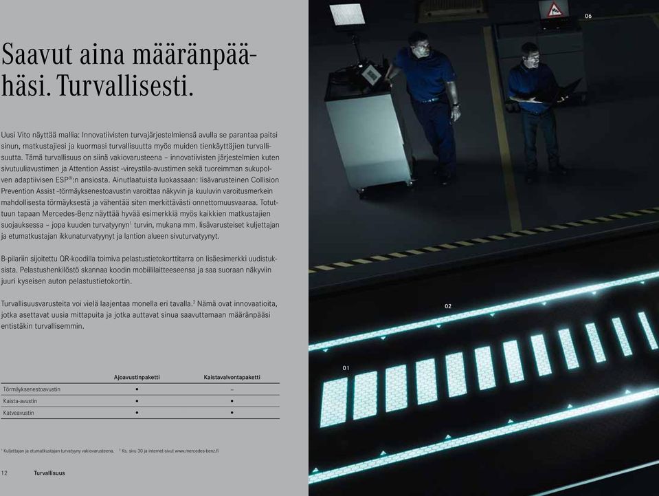 Tämä turvallisuus on siinä vakiovarusteena innovatiivisten järjestelmien kuten sivutuuliavustimen ja Attention Assist -vireystila-avustimen sekä tuoreimman sukupolven adaptiivisen ESP :n ansiosta.