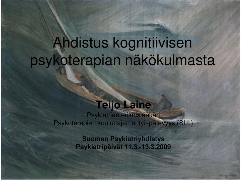 erikoislääkäri Psykoterapian kouluttajan