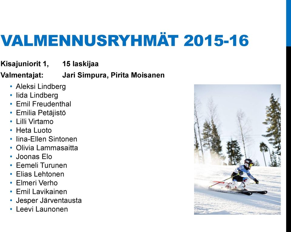 Iina-Ellen Sintonen Olivia Lammasaitta Joonas Elo Eemeli Turunen Elias Lehtonen