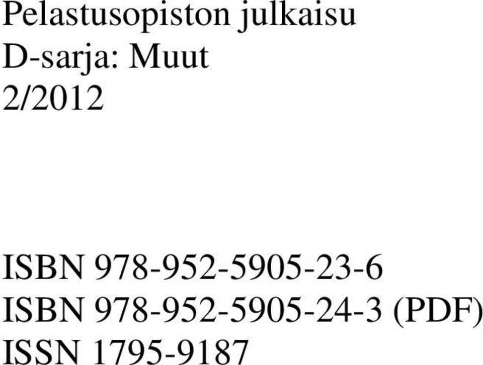 978-952-5905-23-6 ISBN