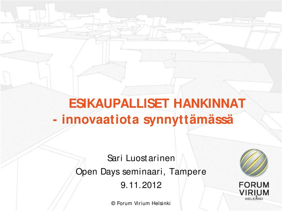 Sari Luostarinen Open Days