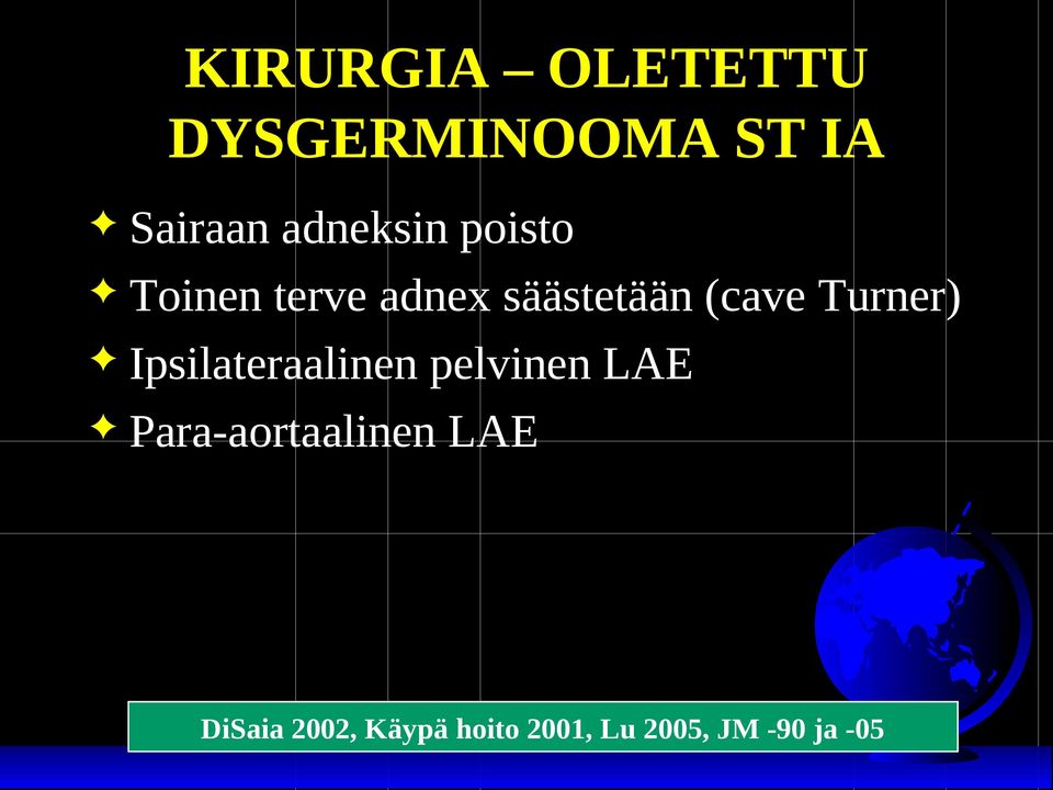 Turner) Ipsilateraalinen pelvinen LAE