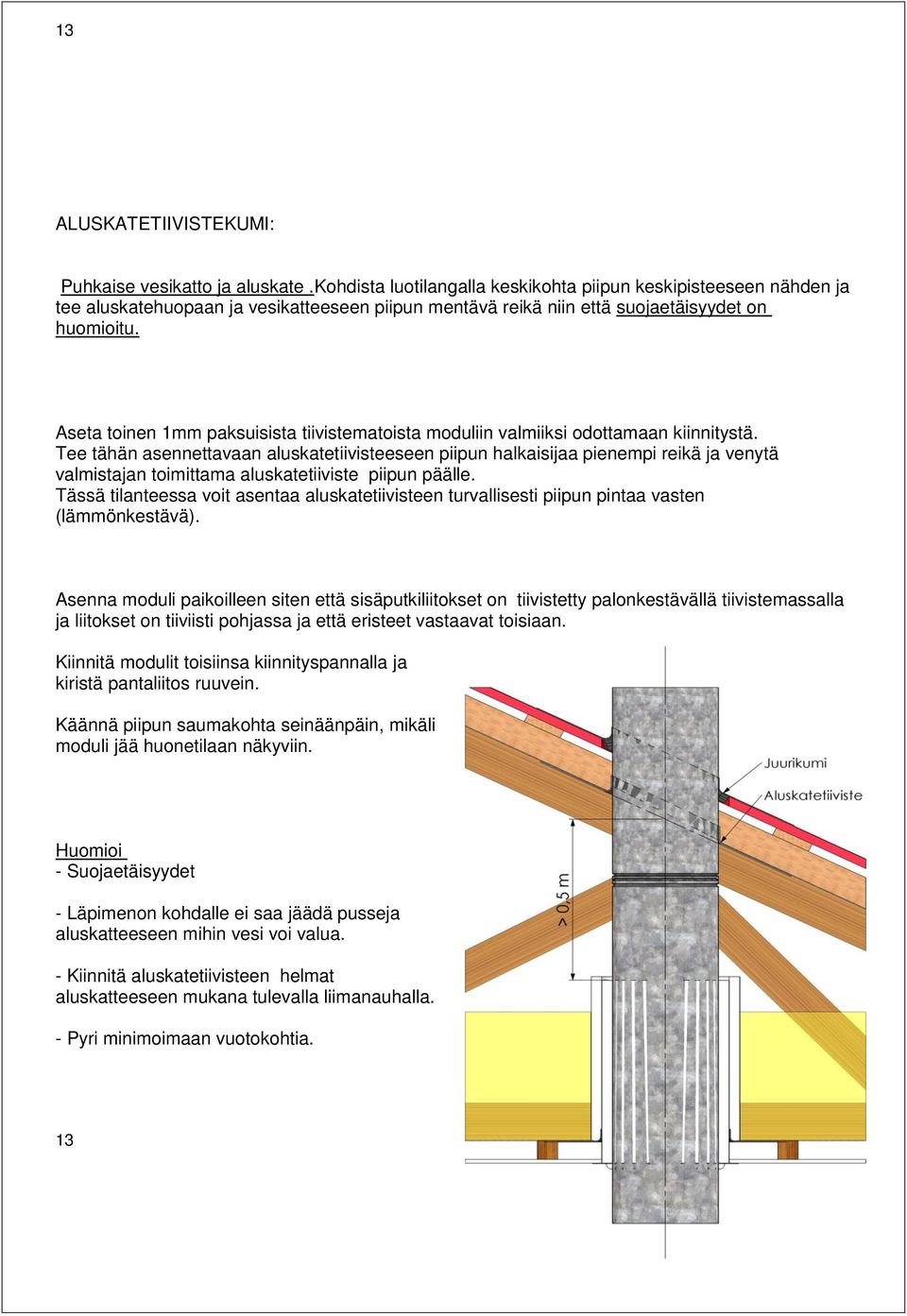 Aseta toinen 1mm paksuisista tiivistematoista moduliin valmiiksi odottamaan kiinnitystä.