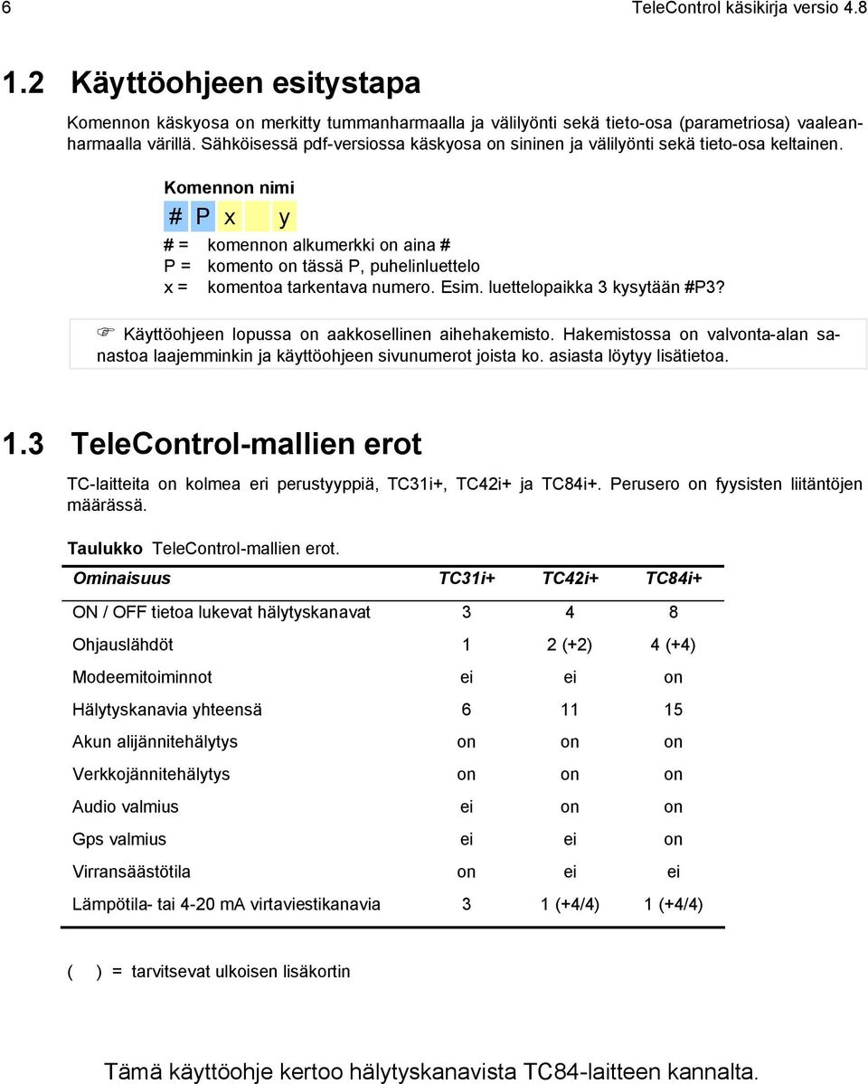 Komennon nimi # P x y # = komennon alkumerkki on aina # P = komento on tässä P, puhelinluettelo x = komentoa tarkentava numero. Esim. luettelopaikka 3 kysytään #P3?
