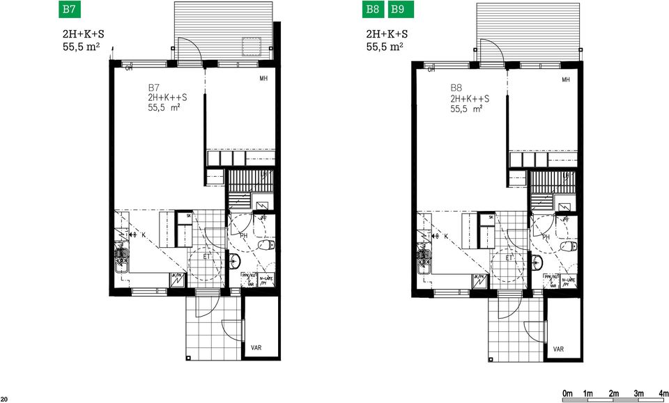 55,5 m² B7 B8 2.